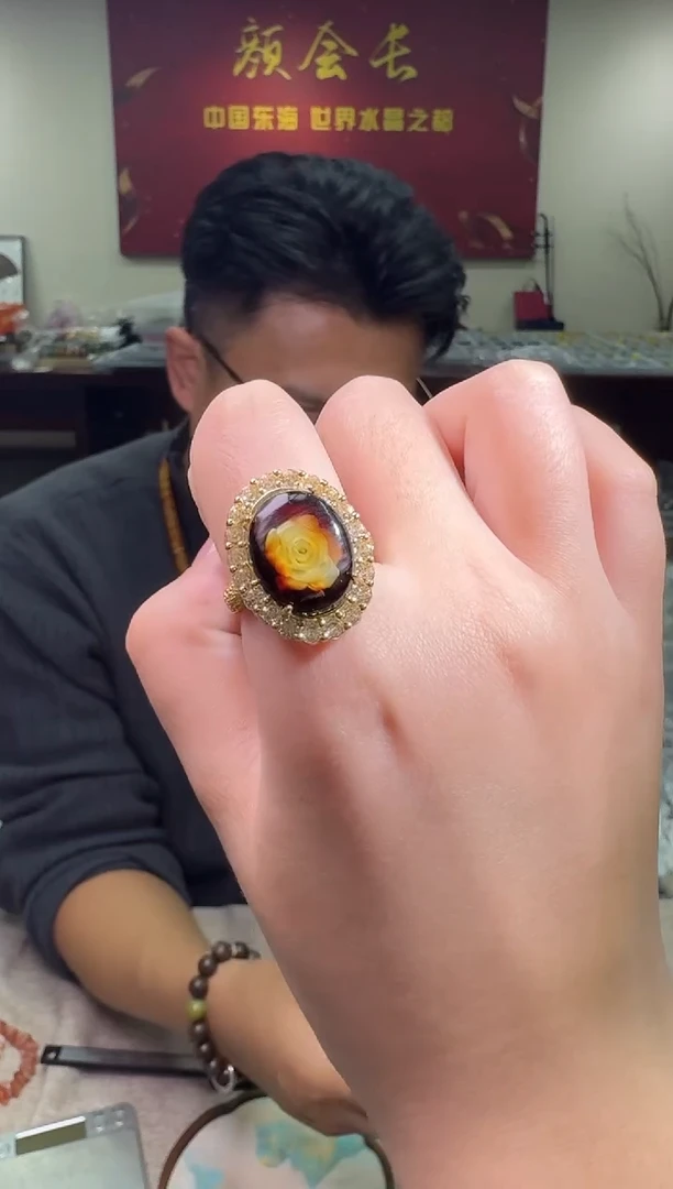 【闪购商品】血珀戒指未镶嵌多样性发一件 537