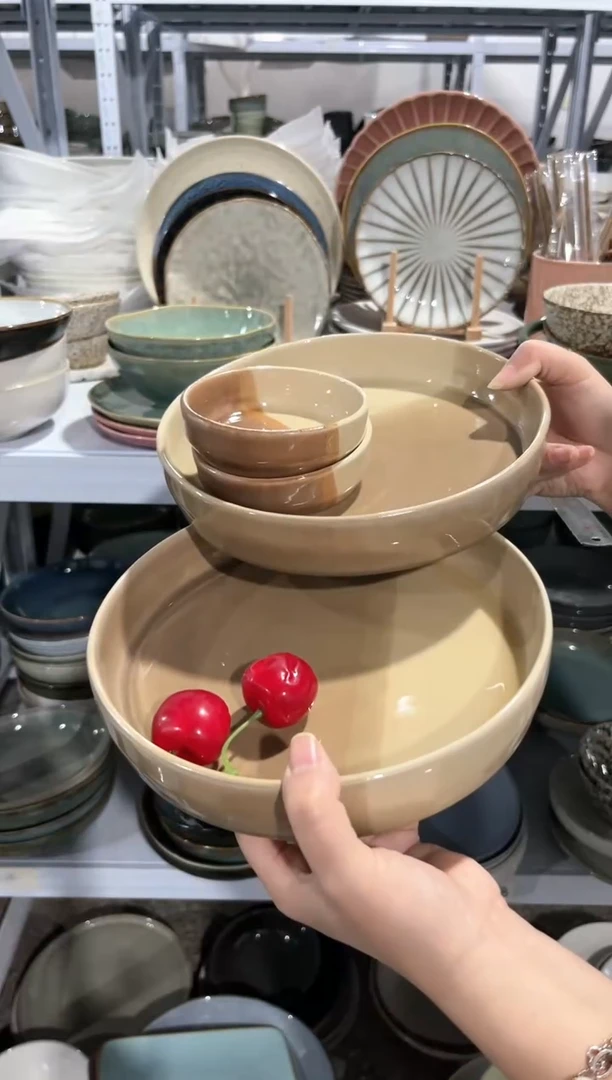 【闪购商品】瓷片外贸尾货瑕疵满20包邮X4 深盘加料碗