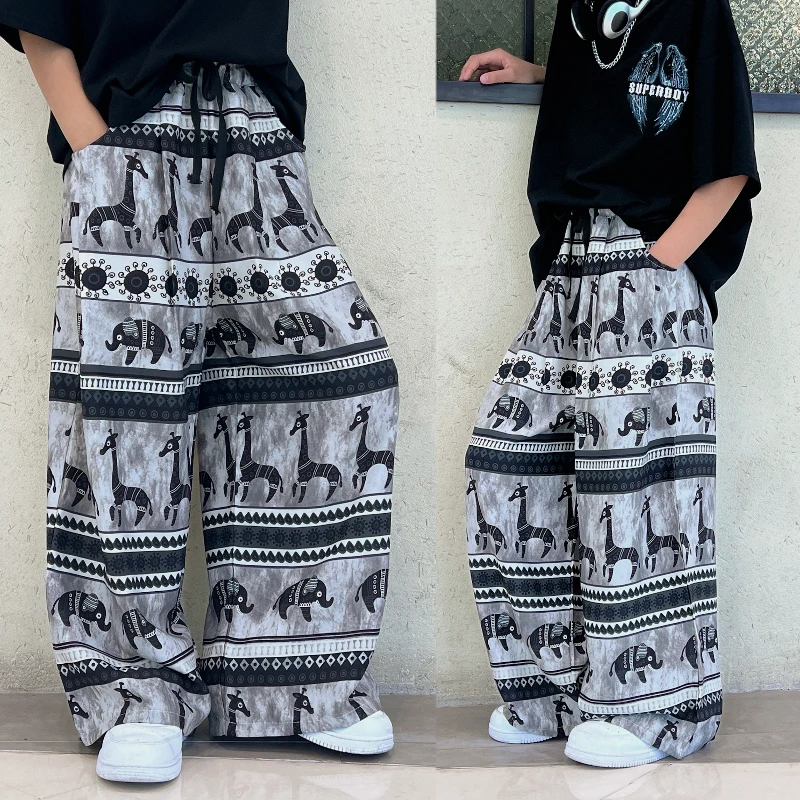 【夏季薄款】儿童防蚊裤中大童卡通潮酷宽松时髦男女童休闲裤子洋气