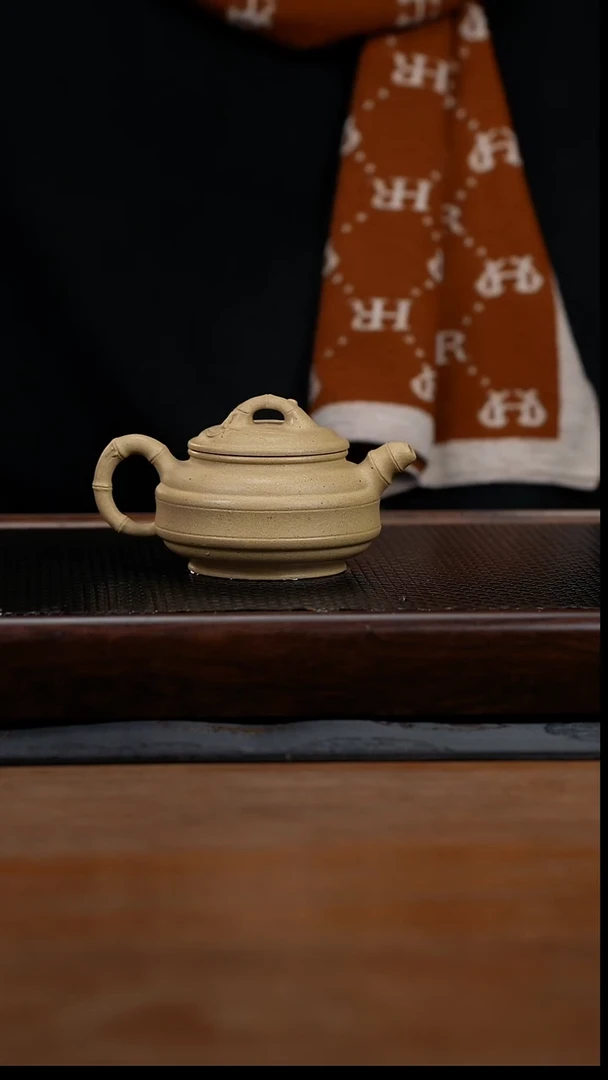 茶壶紫砂暖*150cc黄龙山原矿本山绿段泥双线竹谱7