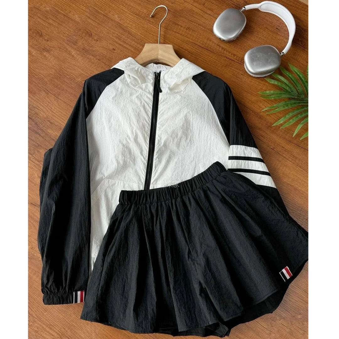 珩绣连帽防晒衣夏季薄款高级感休闲户外防晒套装JR-24106