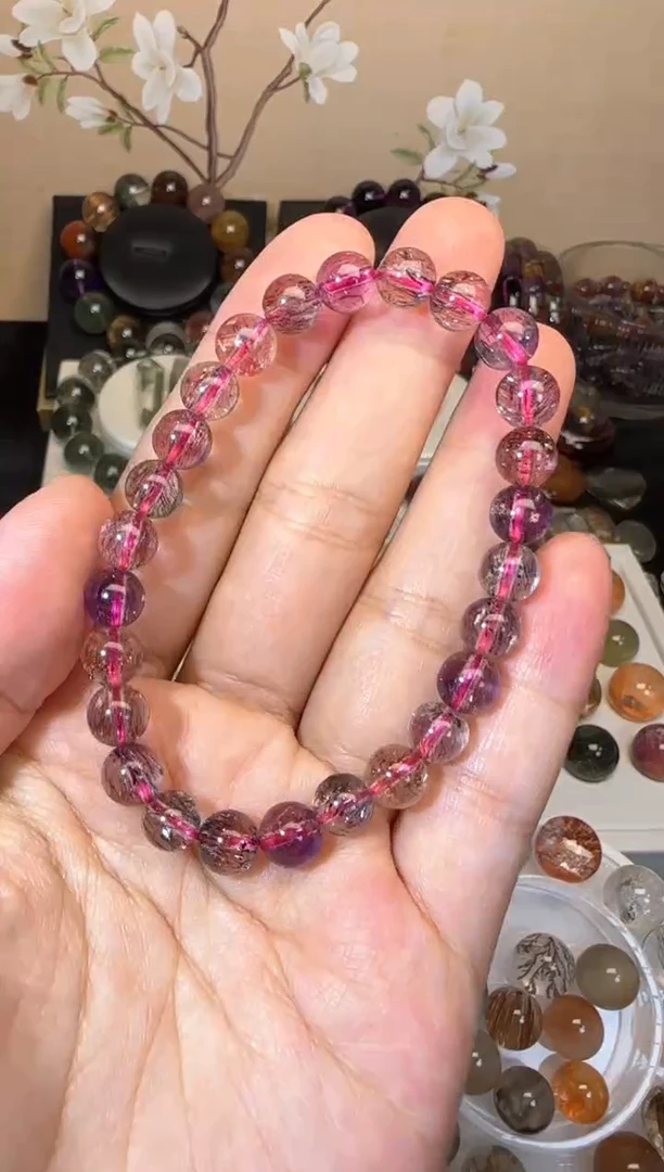 水晶手串未镶嵌7mm+超七单圈手串多样性发货