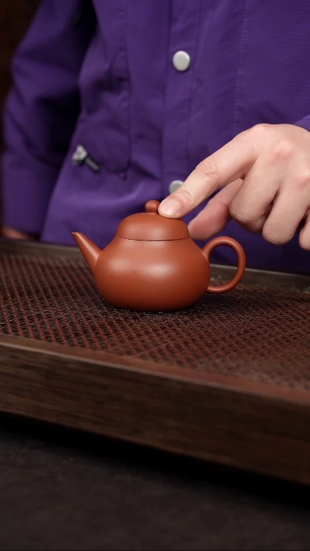 【闪购商品】紫砂茶壶朱泥梨式水平