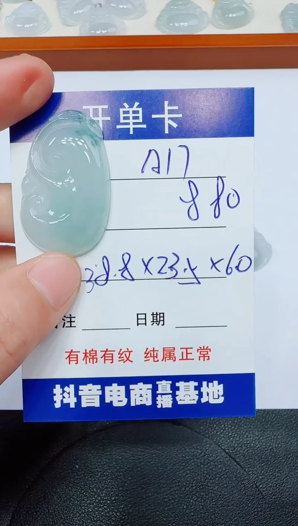 翡翠未镶嵌吊坠(赠链)A17