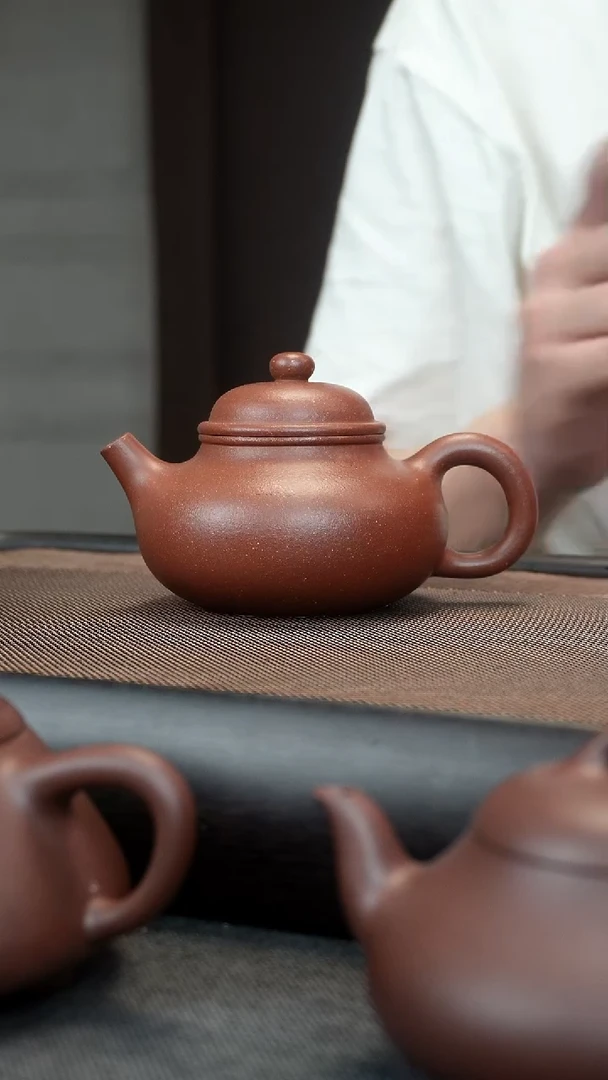 紫砂茶壶原矿紫泥 容天壶 210CC