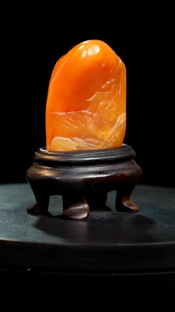 昌化石精品田黄玻璃冻