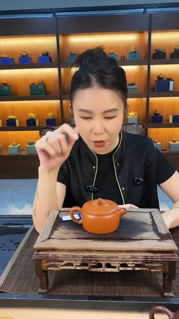 茶壶紫砂观山大口汉瓦 原矿朱泥 徐霞