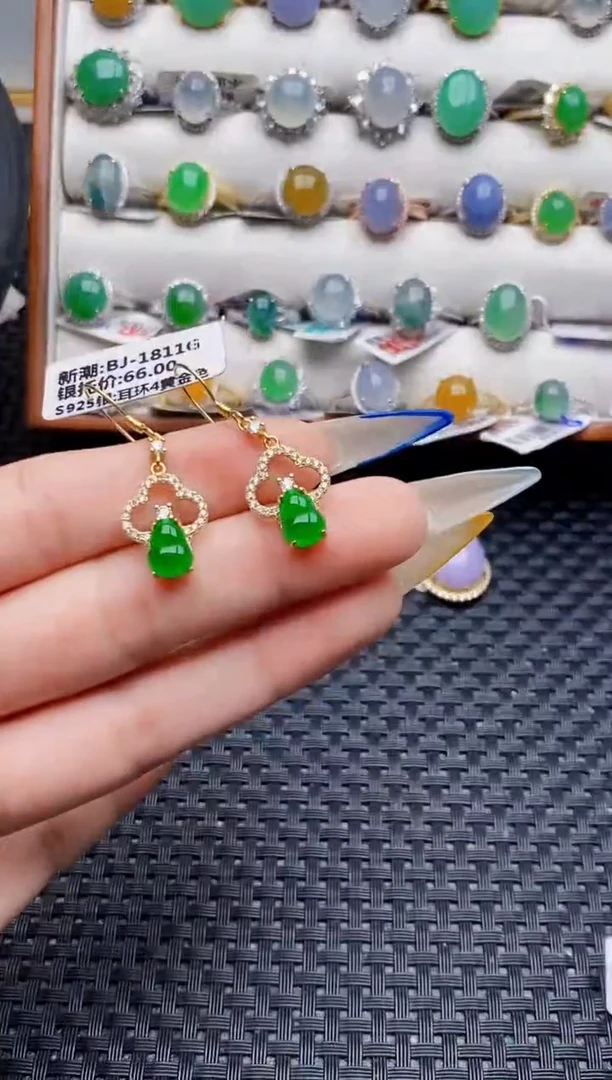 银S925镶嵌戒指翡翠3071