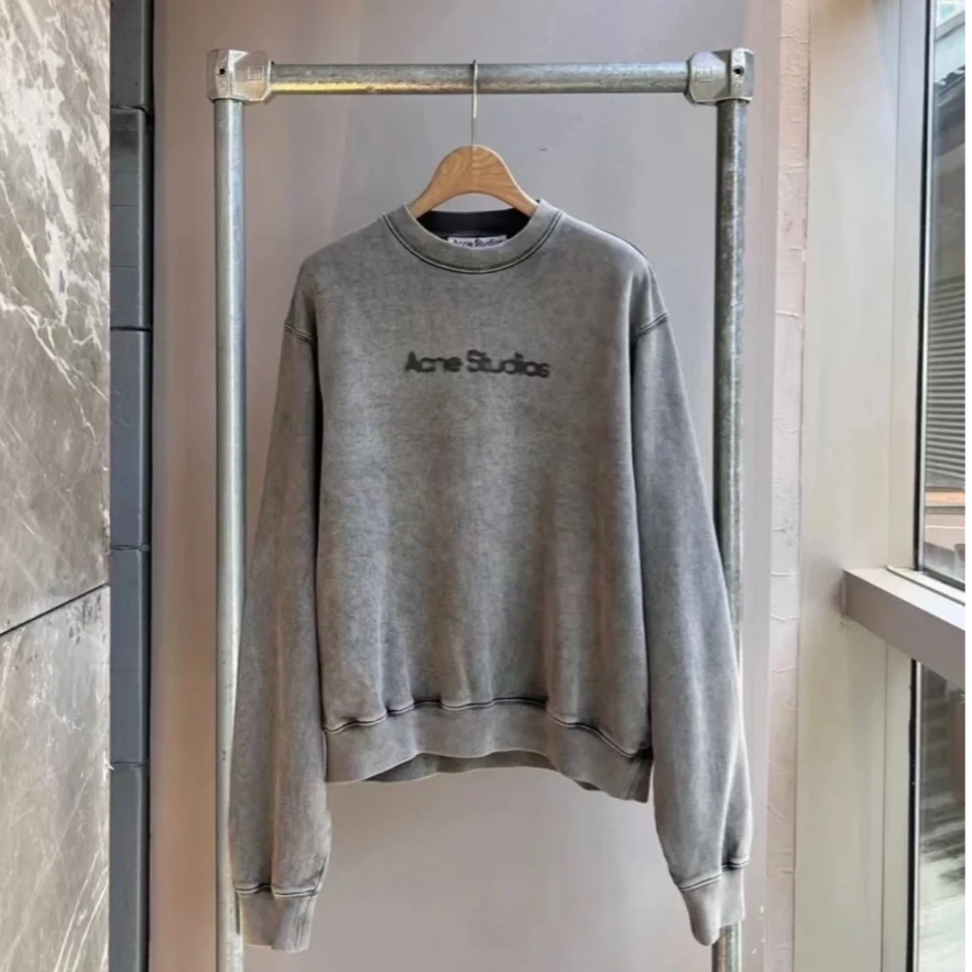 117 Acne Studios 褪色做旧徽标字母长袖卫衣 S-L码 全新