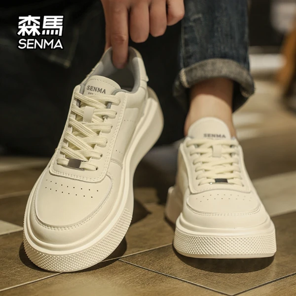 森马板鞋男款2025新款爆款厚底百搭小白鞋男士时尚休闲鞋运动潮鞋
