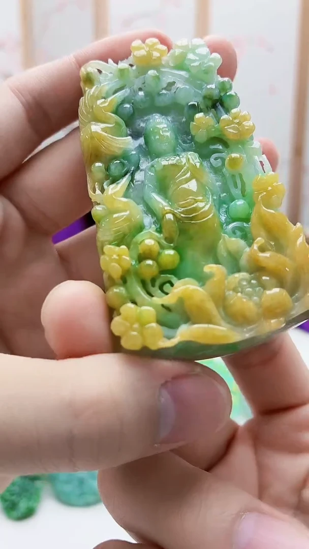 未镶嵌定制翡翠4852bb-毛货挂件67