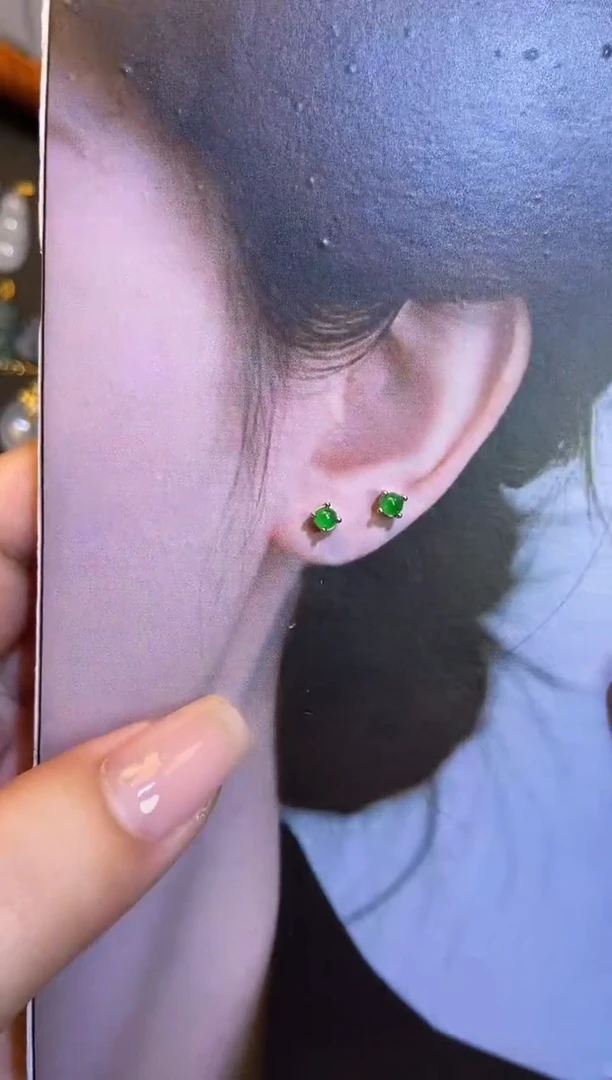 翡翠银S925镶嵌吊坠(不含链)1