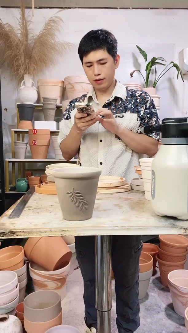 13*13灰陶橄榄 1盆无托