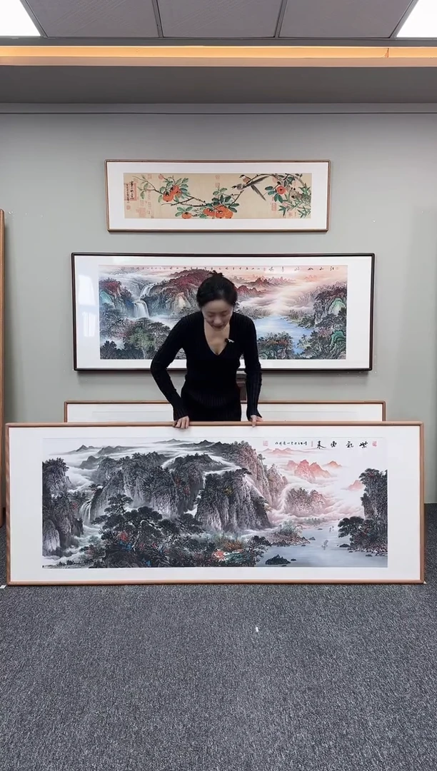 国画紫气东来210*80