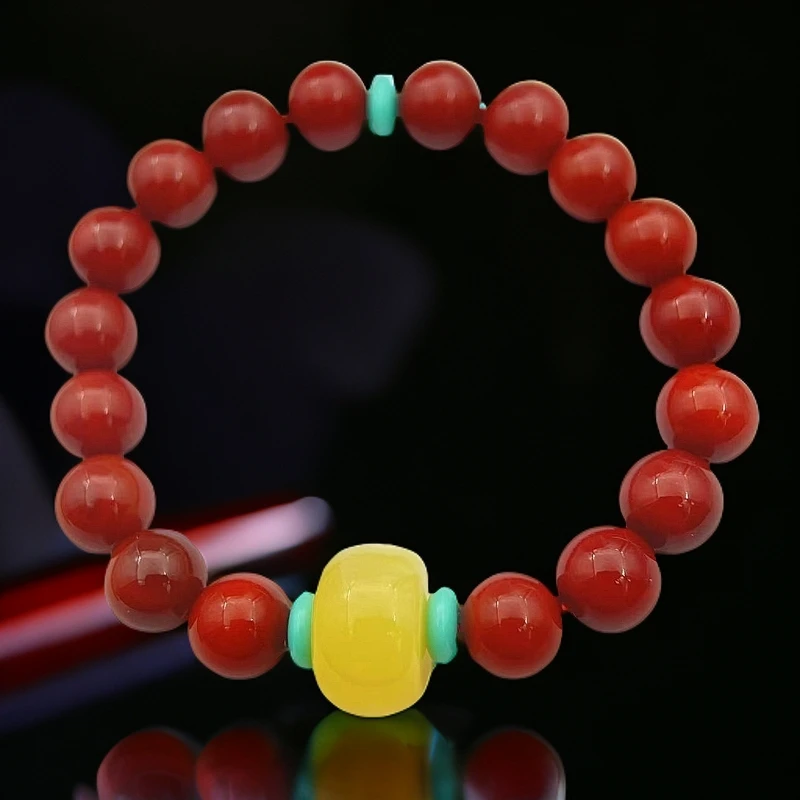 （大盛严选）（证书+精美礼盒）南红玛瑙手串珠径约10mm左右（BS26942）