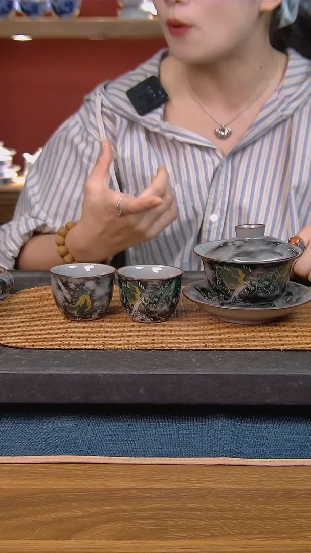 简装家用款3件套 老陶泥开片纹陶瓷茶具
