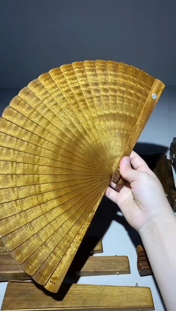 金丝楠21cm金丝楠木小叶桢楠扇418