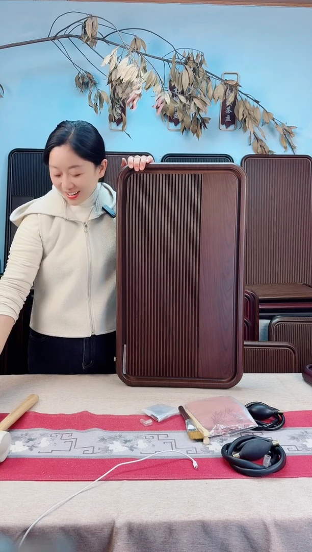 V云海黄色茶盘70*40*4