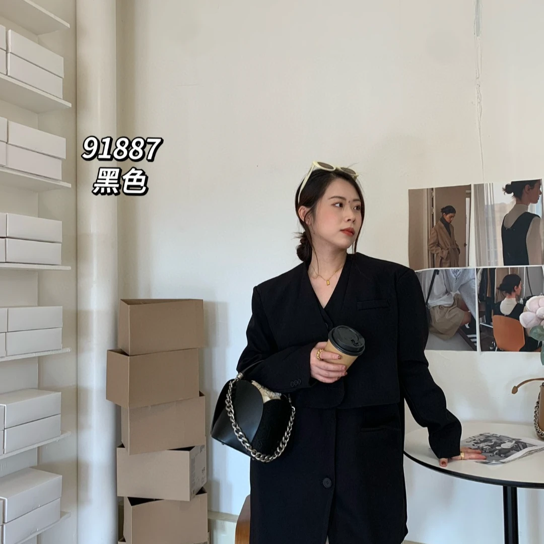 【母亲节礼物】SK-91887-黑色气质条纹设计师韩版秋冬单肩女包潮