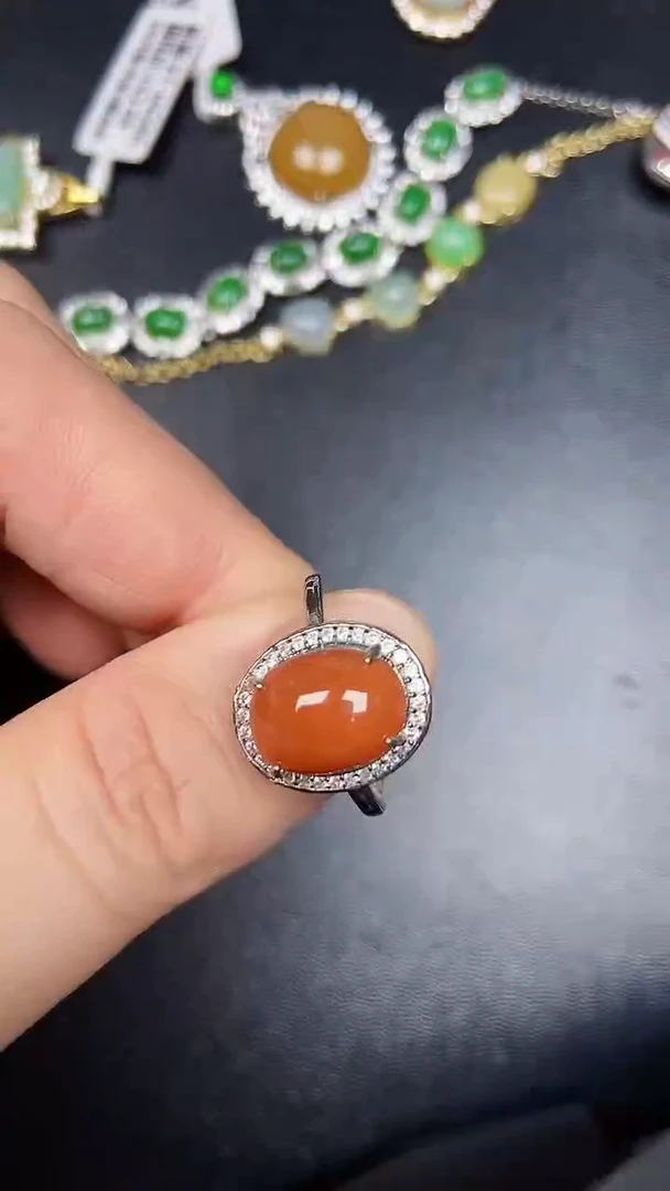 银S925镶嵌戒指翡翠1320