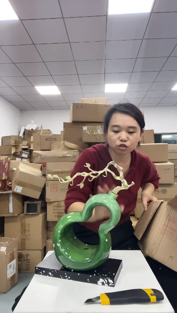 树脂陶瓷葫芦合金摆件