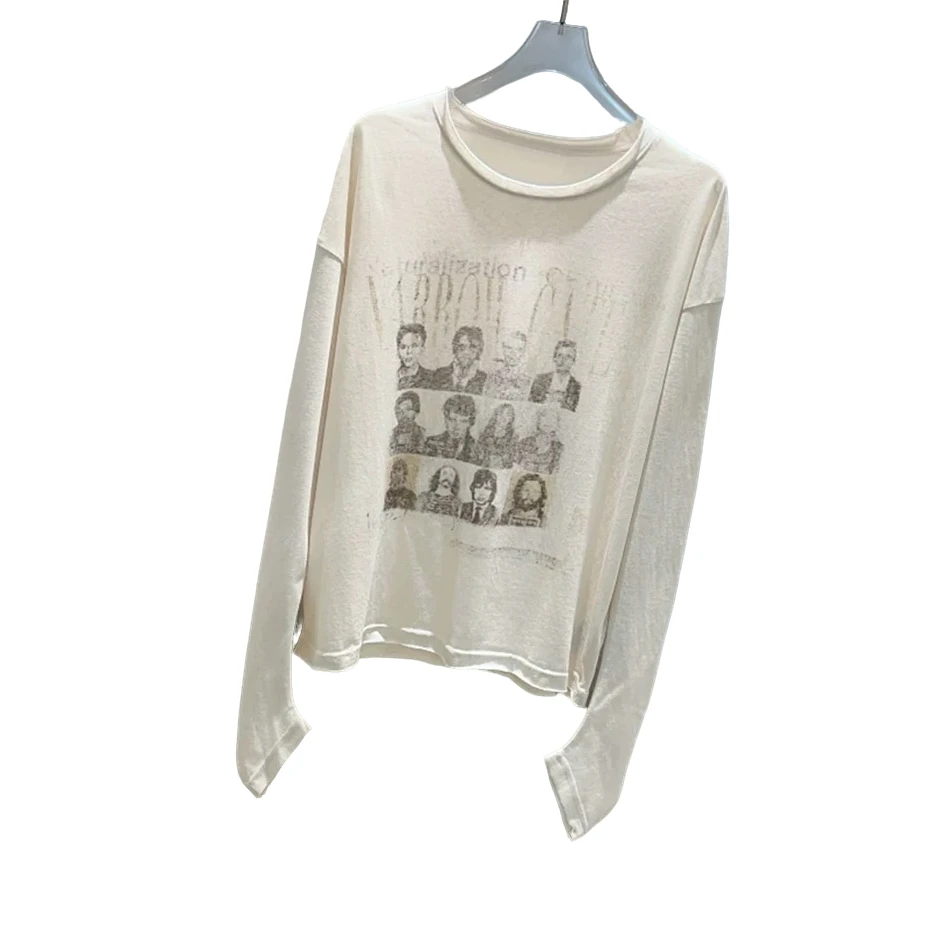 南油小众设计师新品人头像T恤