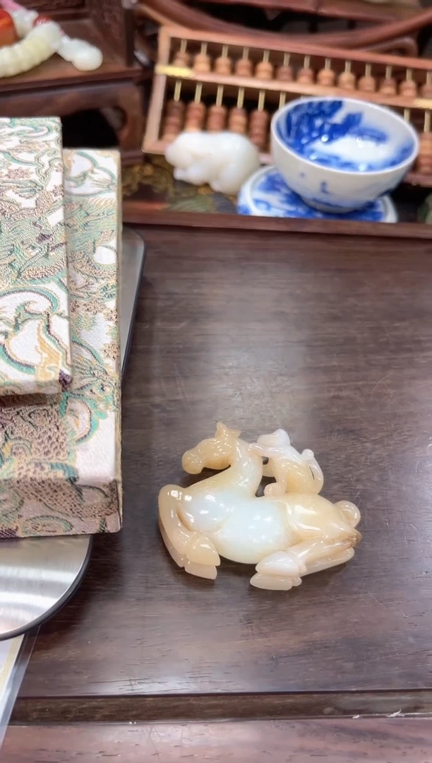 和田玉未镶嵌摆件【晋博雅物】【玉器】马摆件001