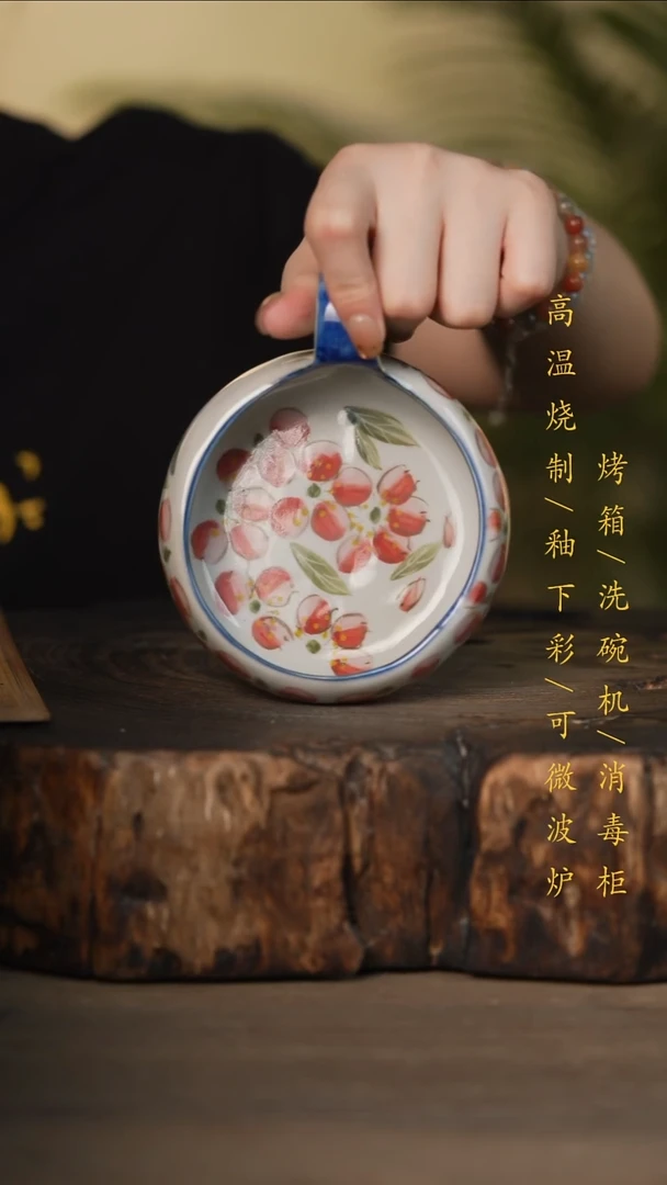 瓷片景德镇高温釉下彩可微波烤箱洗碗机