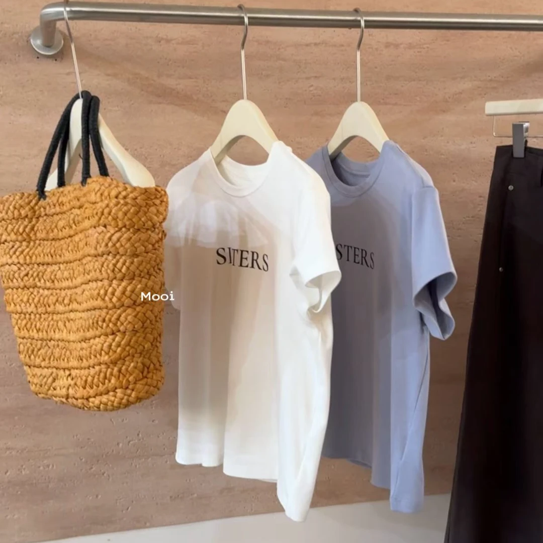 【mooi】'百搭tee'春夏新款韩版ins风小众设计感T恤