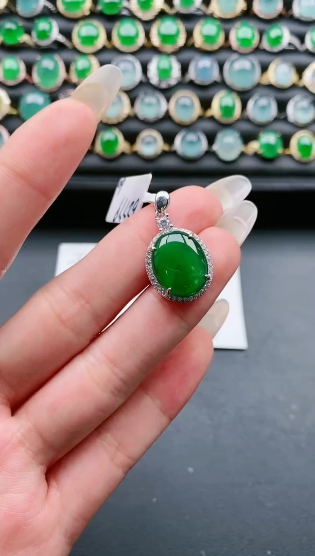 【闪购商品】翡翠戒指银S925镶嵌1111111