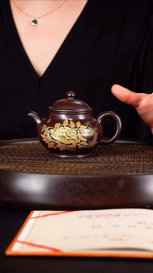 茶壶紫砂潘壶24 老紫泥  260毫升GY