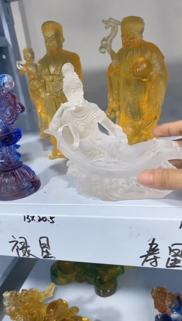 手工艺品琉璃观音完品 古法琉璃 介意勿拍 不退不换