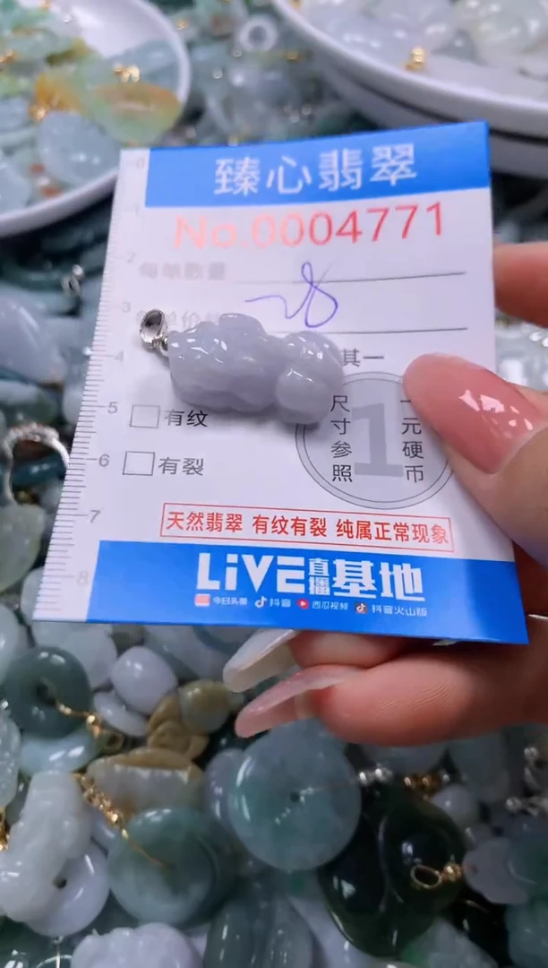 翡翠未镶嵌颈饰4771