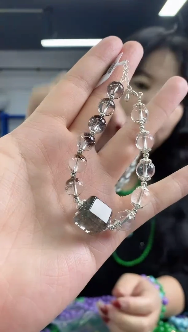 水晶手链未镶嵌多样性发其一颜色微差