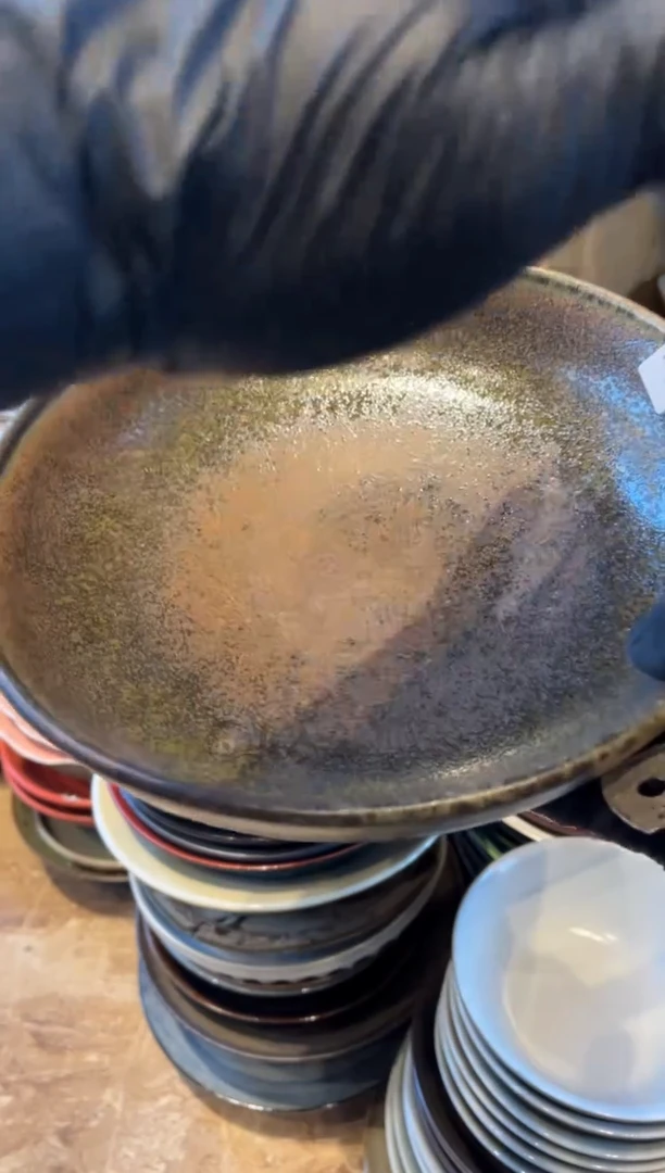 【闪购商品】瓷片463手作青灰鼓形汤碗