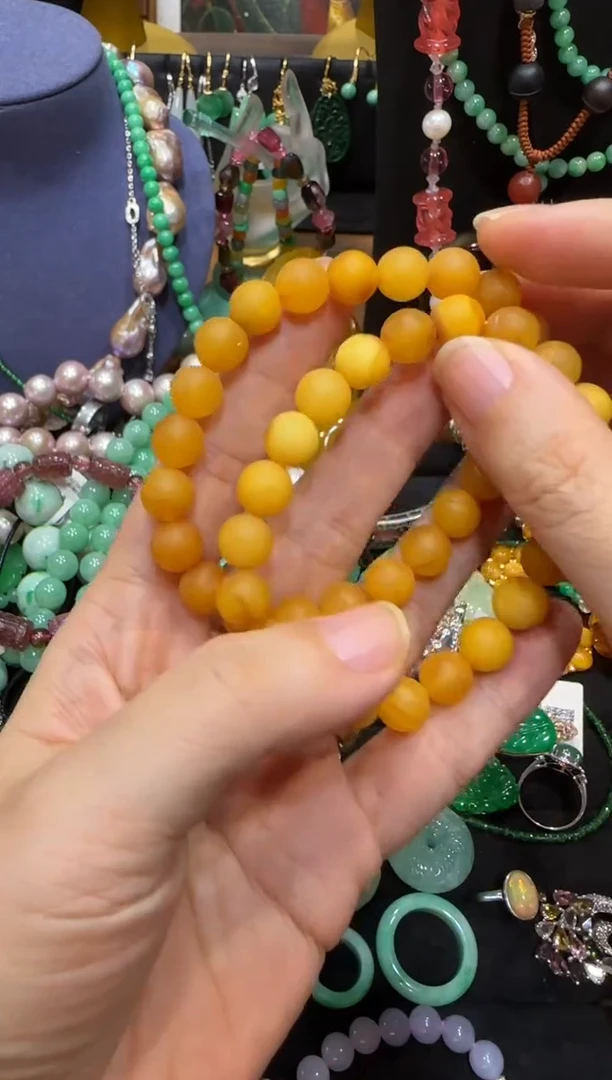 手链琥珀未镶嵌蜜蜡