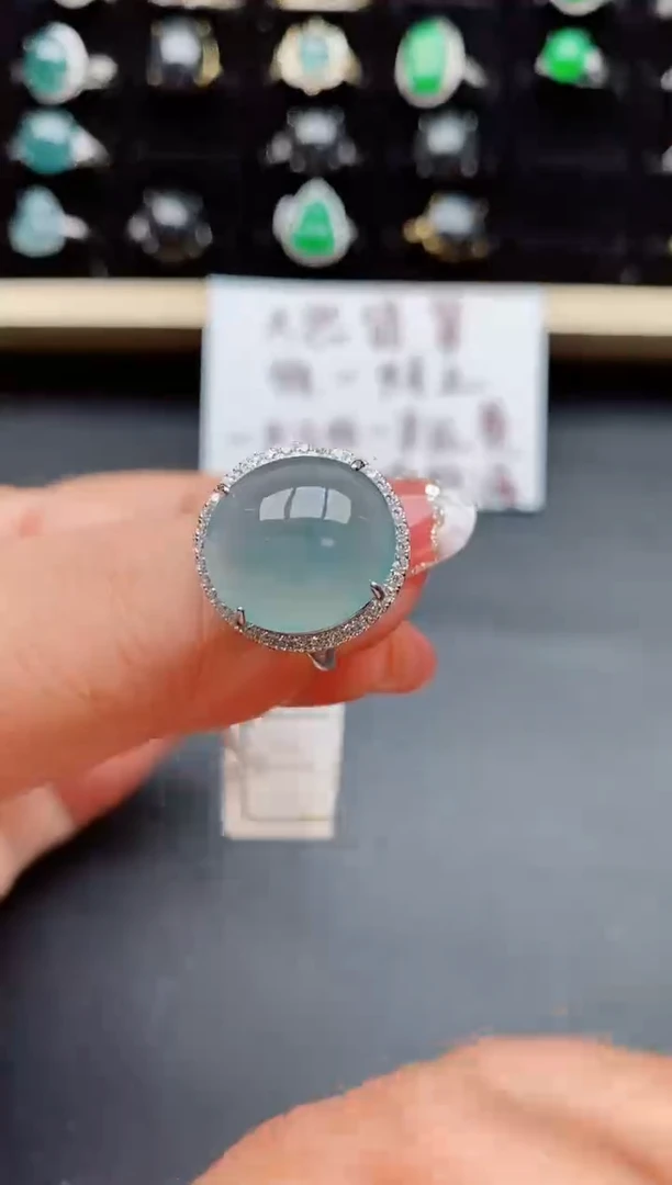 【闪购商品】翡翠戒指银S925镶嵌508080