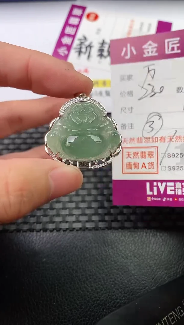 翡翠银S925镶嵌颈饰·