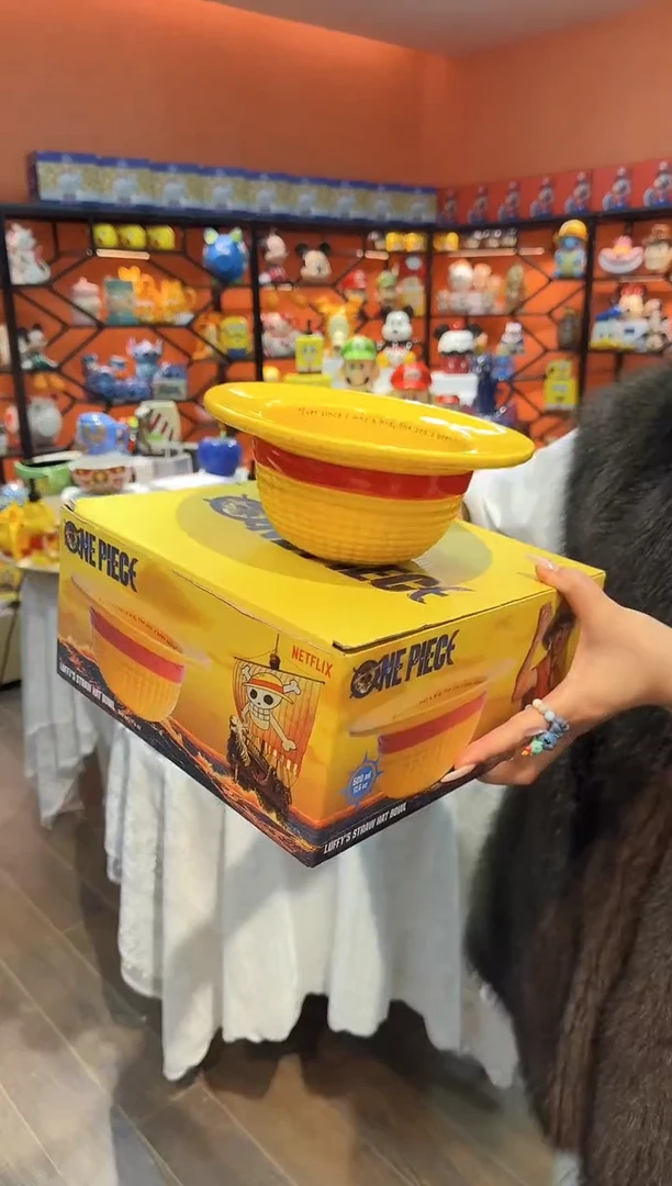 瓷片@@路飞帽水果沙拉碗（礼盒）