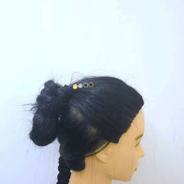 75-EDB家925银莫桑钻渡18K发夹