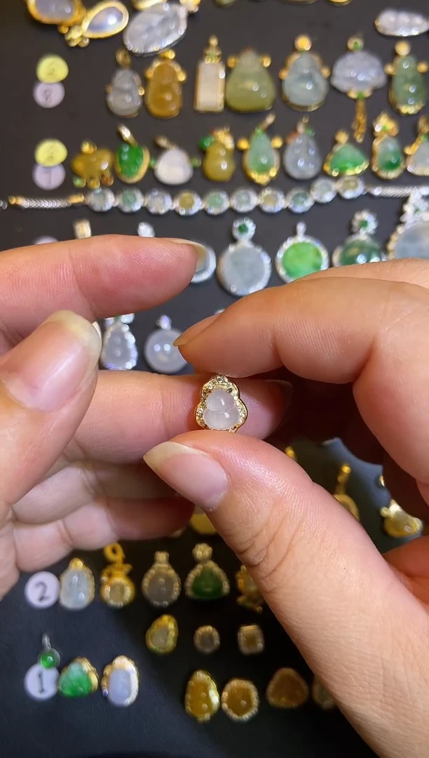 吊坠(不含链)银S925镶嵌翡翠1