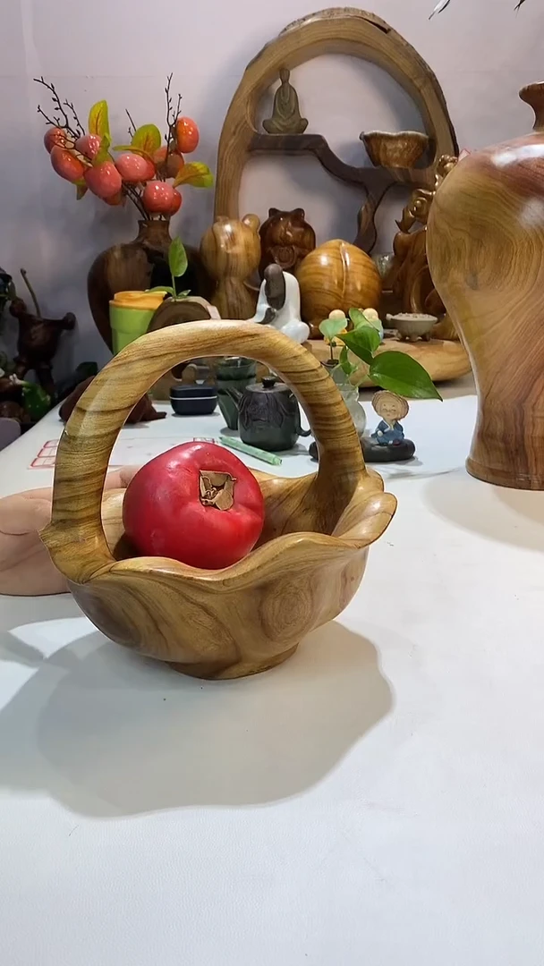 【闪购商品】香樟木A37新款小提篮/尺寸22*19*21