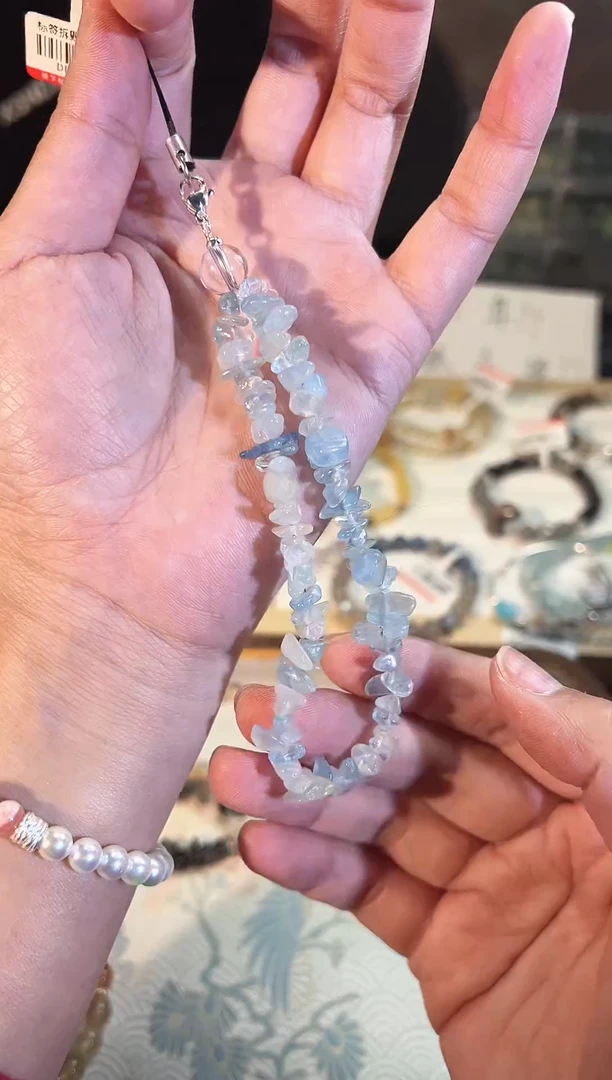 【闪购商品】海蓝宝石手绳未镶嵌F92手机挂