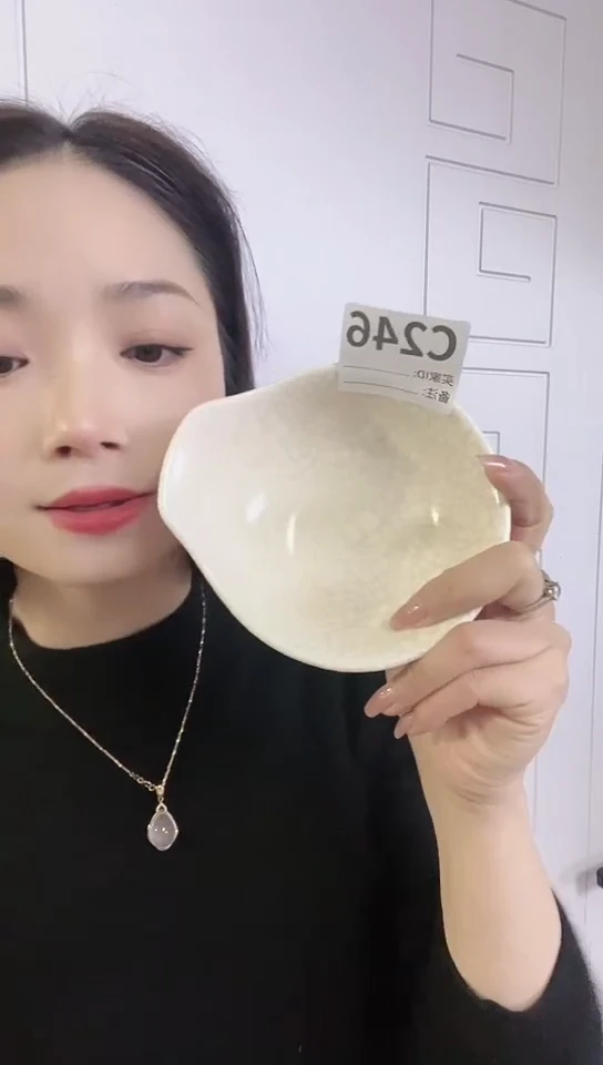 【闪购商品】瓷片进口家用百货撇口钵一只C246