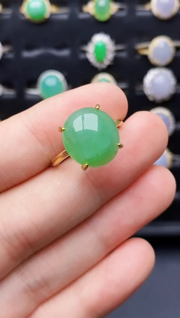 银S925镶嵌戒指翡翠3022