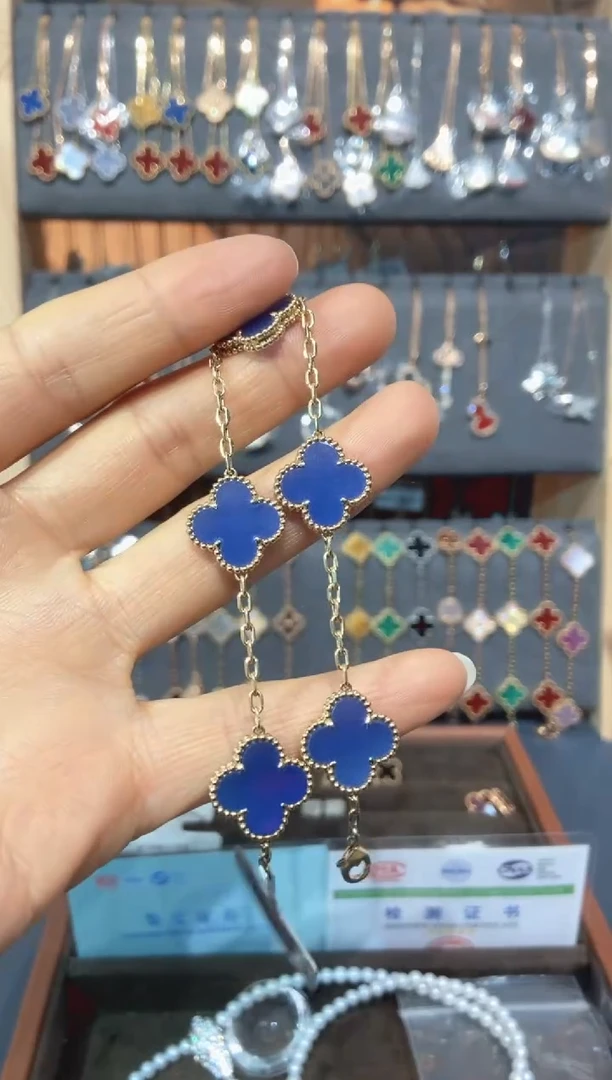 18K金镶嵌手链玛瑙/玉髓玛瑙K黄