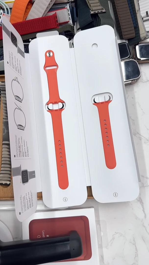 准新品小表盘 粉橘色硅胶 4368