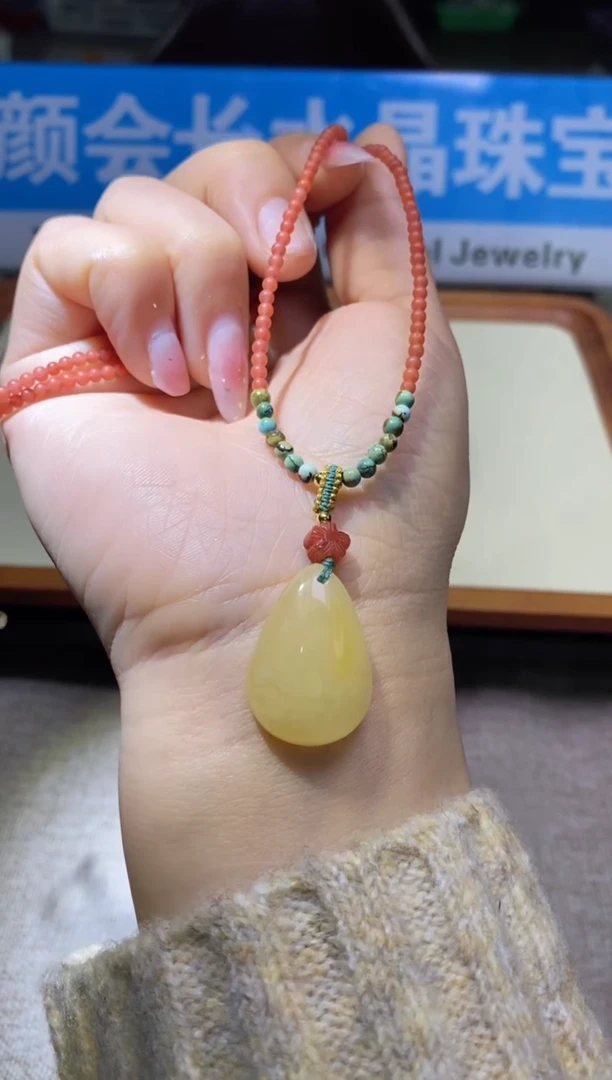 【闪购商品】琥珀颈饰未镶嵌多样性发一件507