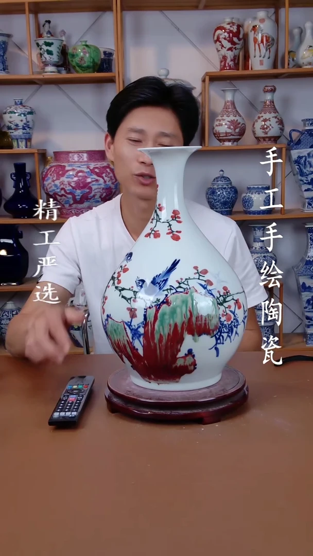 瓶景德镇手工手绘陶瓷摆件86