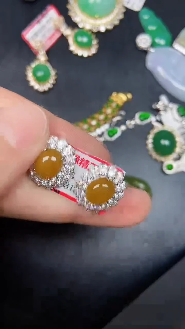 银S925镶嵌戒指翡翠1280